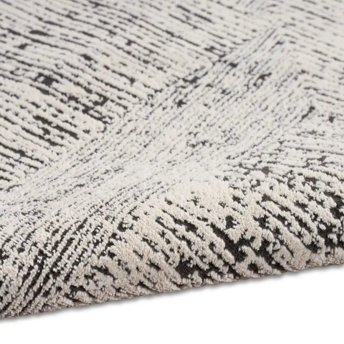 Calvin Klein ck024 irradiant irr01 cream black Black, Ivory, Cream Living Room Geometric Rug.