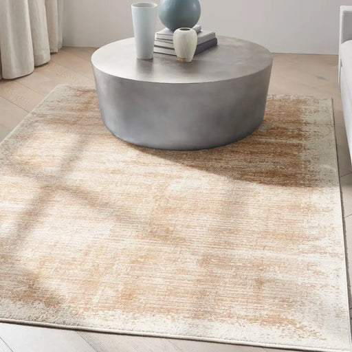 Calvin Klein ck024 irradiant irr03 rose gold Yellow, Orange Living Room Geometric Rug.