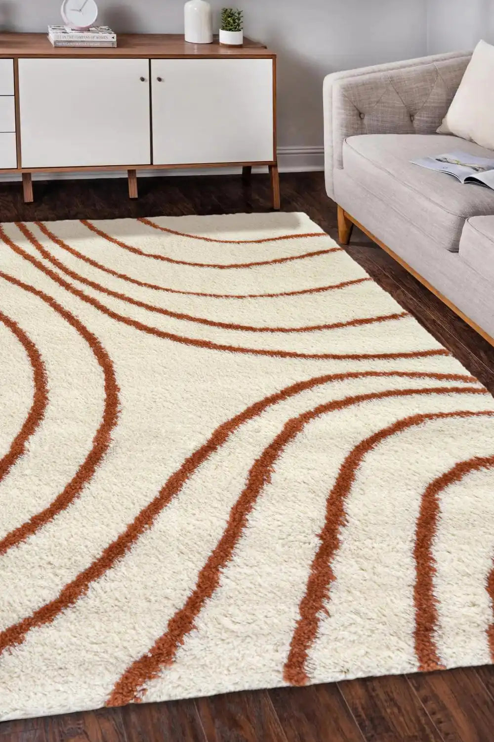 Snug Melrose ISO TERRA Ivory, Orange Rug — RugsDirect Online