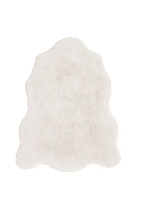 Homemaker luxury faux fur ivory Ivory Living Room Shaggy Rug.