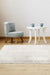 Homemaker luxury faux fur ivory Ivory Living Room Shaggy Rug.