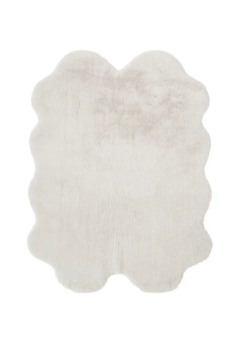 Homemaker luxury faux fur ivory Ivory Living Room Shaggy Rug.