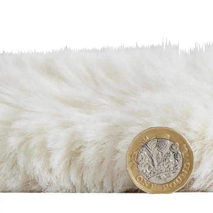 Think Rugs super teddy sheepskin ivory Ivory Living Room Shaggy Rug.