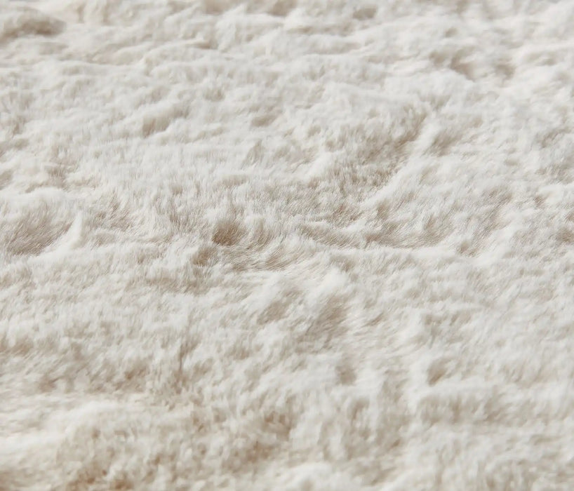 Origins washable faux fur ivory Ivory Living Room Shaggy Rug.