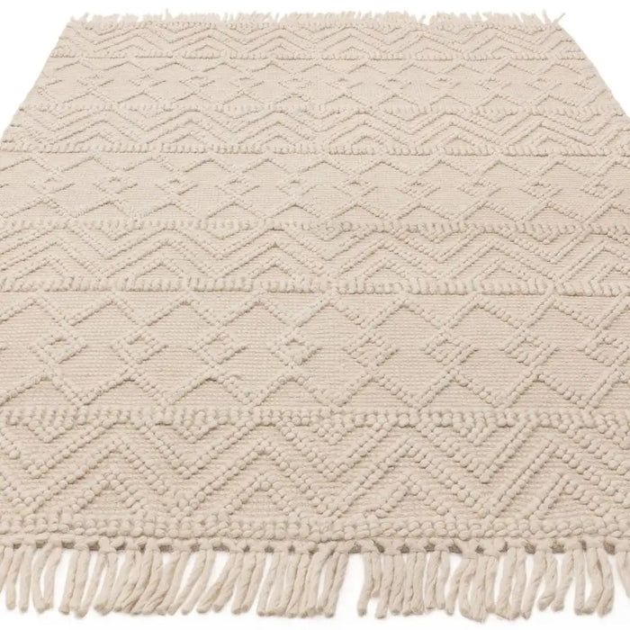 Asiatic asra ivory Ivory Living Room Wool Rug.
