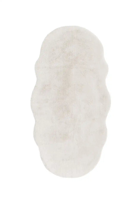 Homemaker luxury faux fur ivory Ivory Living Room Shaggy Rug.