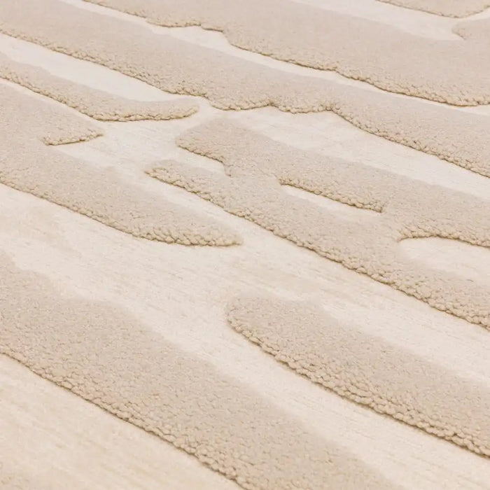 Asiatic valley ivory path Ivory Living Room Geometric Rug.