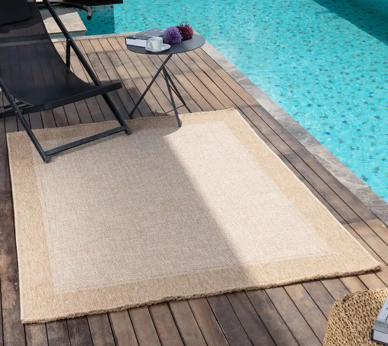 Surya mge jamie 2307 camel Beige Outdoor  Flat Weave Rug.