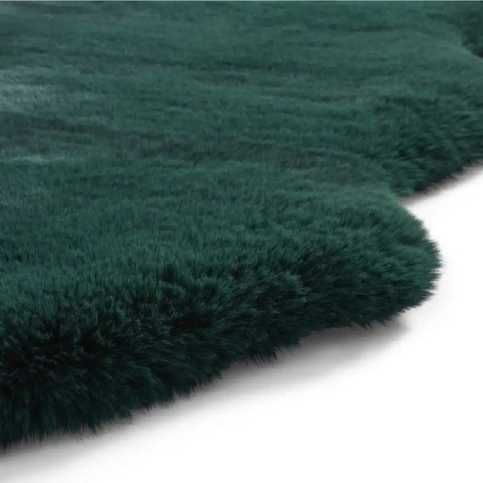 Think Rugs super teddy sheepskin jewel green Green Living Room Shaggy Rug.