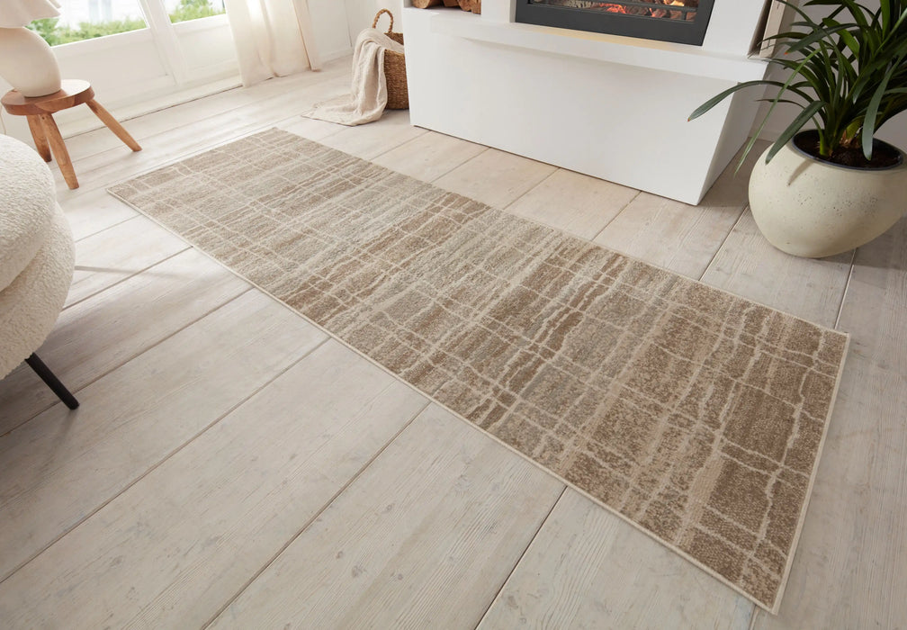 Hanse Home terrain jord cream Beige, Cream Living Room Moroccan Rug.