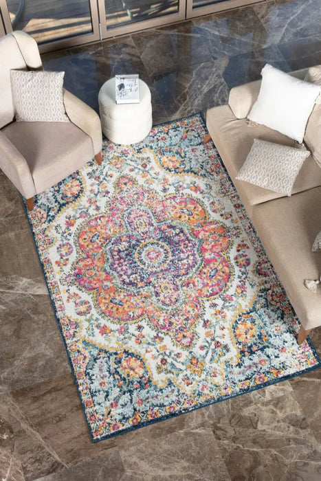 Surya elz julia 2335 multicolored Multicoloured Living Room Geometric Rug.
