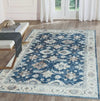 Likewise Matting silk road washable jurdar Blue Living Room Washable Rug.