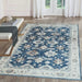 Likewise Matting silk road washable jurdar Blue Living Room Washable Rug.