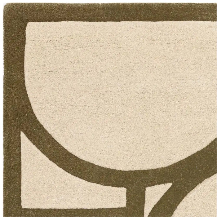 Asiatic metro khaki Brown, Beige Living Room Wool Rug.