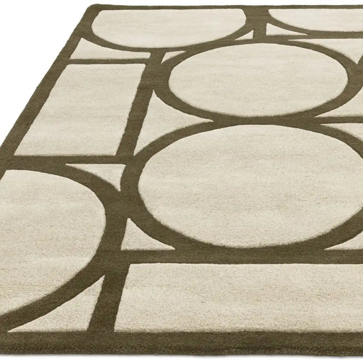 Asiatic metro khaki Brown, Beige Living Room Wool Rug.