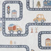 Think Rugs vida washable kids map Ivory Bedroom  Washable Rug.