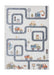 Think Rugs vida washable kids map Ivory Bedroom  Washable Rug.