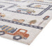 Think Rugs vida washable kids map Ivory Bedroom  Washable Rug.