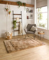 Origins frame latte Brown Living Room Geometric Rug.