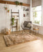 Origins frame latte Brown Living Room Geometric Rug.