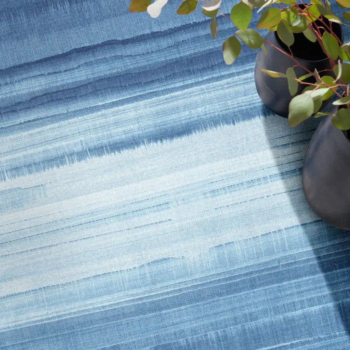 Calvin Klein ck031 launder ldr01 aqua Blue Living Room Flat Weave Rug.