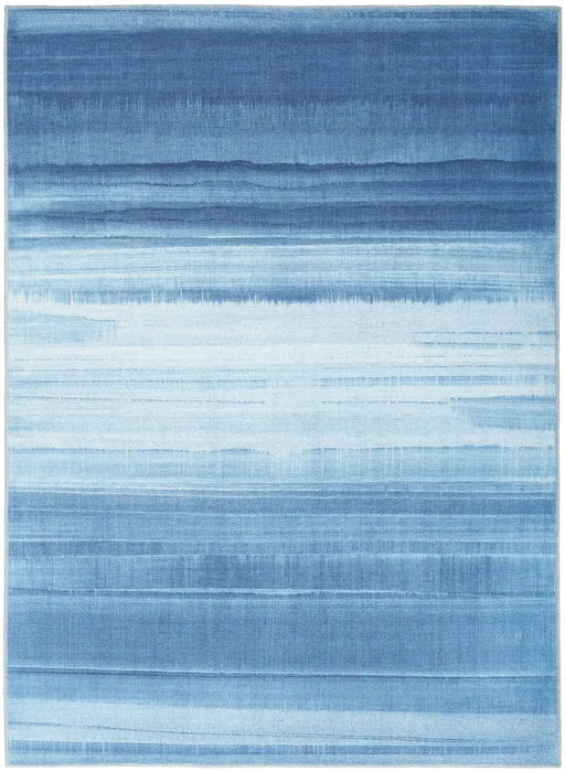 Calvin Klein ck031 launder ldr01 aqua Blue Living Room Flat Weave Rug.