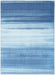 Calvin Klein ck031 launder ldr01 aqua Blue Living Room Flat Weave Rug.