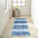Calvin Klein ck031 launder ldr01 aqua Blue Living Room Flat Weave Rug.