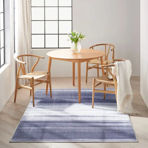 Calvin Klein ck031 launder ldr01 grey blue Blue, Grey Living Room Flat Weave Rug.
