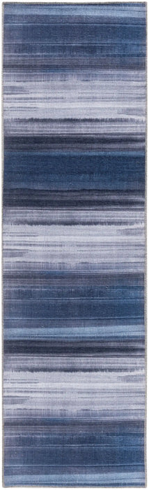 Calvin Klein ck031 launder ldr01 navy Ivory Living Room Flat Weave Rug.