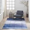 Calvin Klein ck031 launder ldr01 navy Ivory Living Room Flat Weave Rug.