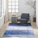 Calvin Klein ck031 launder ldr01 navy Ivory Living Room Flat Weave Rug.