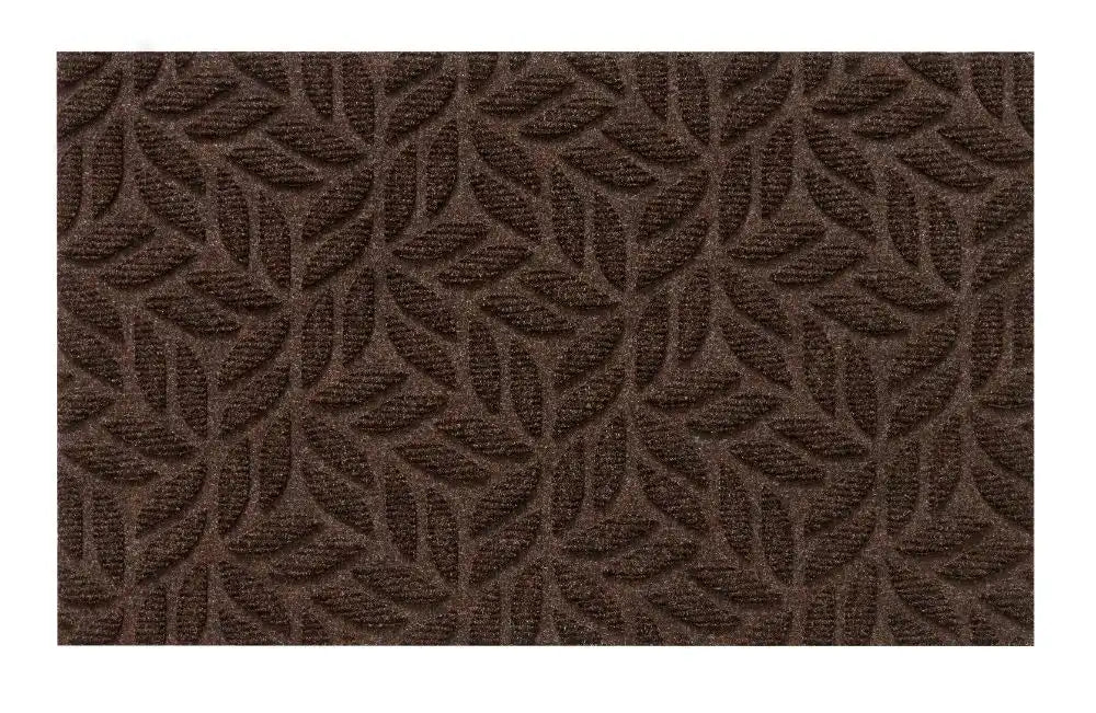 Turtle Mat dune sculpted scraper leaves brown Brown Outdoor  Geometric Rug.