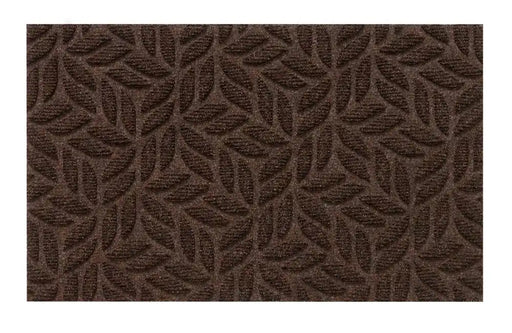 Turtle Mat dune sculpted scraper leaves brown Brown Outdoor  Geometric Rug.