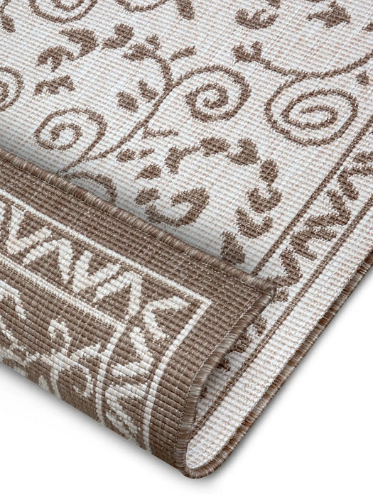 NorthRugs twin supreme leyte linen Brown, Cream Living Room Striped Rug.