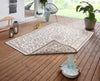 NorthRugs twin supreme leyte linen Brown, Cream Living Room Striped Rug.
