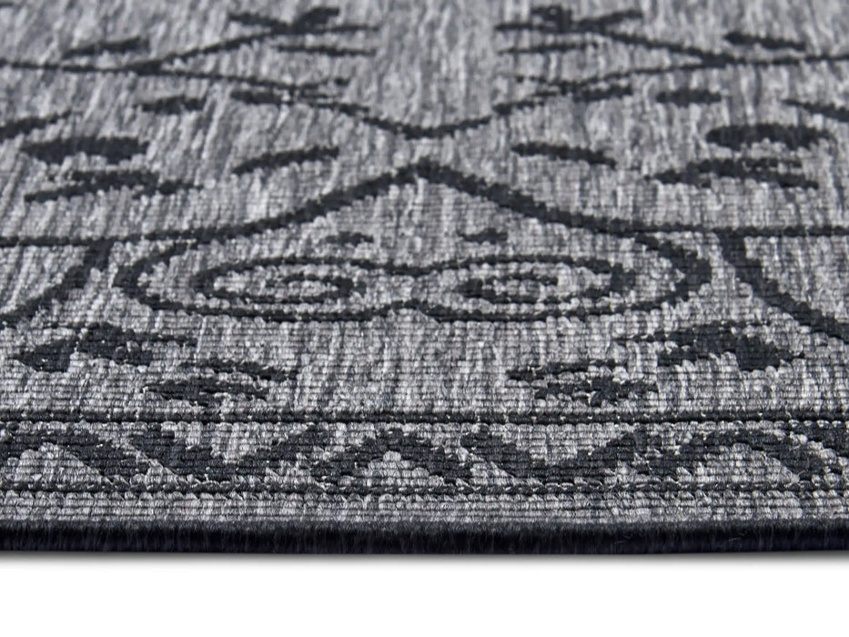 NorthRugs twin supreme leyte night silver Grey Living Room Striped Rug.