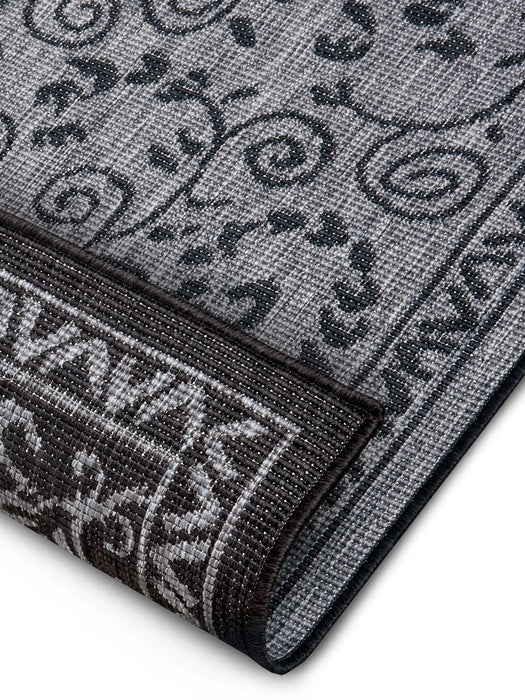 NorthRugs twin supreme leyte night silver Grey Living Room Striped Rug.