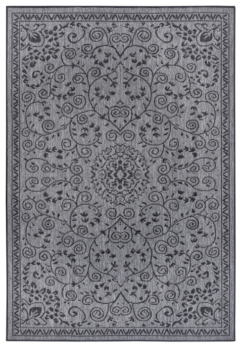 NorthRugs twin supreme leyte night silver Grey Living Room Striped Rug.