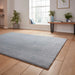 Think Rugs kara washable light blue Blue Living Room Shaggy Rug.
