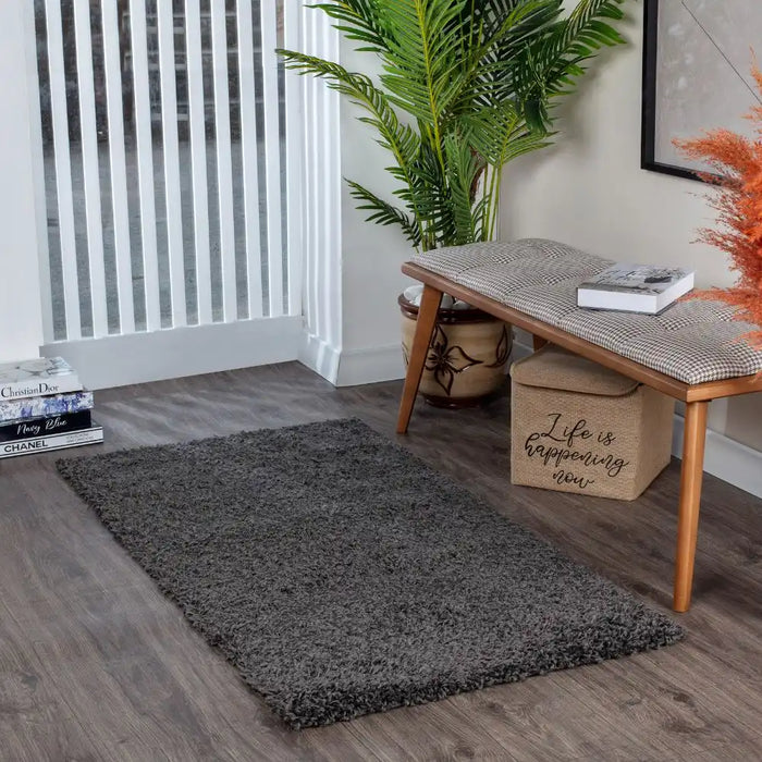 Surya fiv lilly 2302 grey Grey Living Room Shaggy Rug.