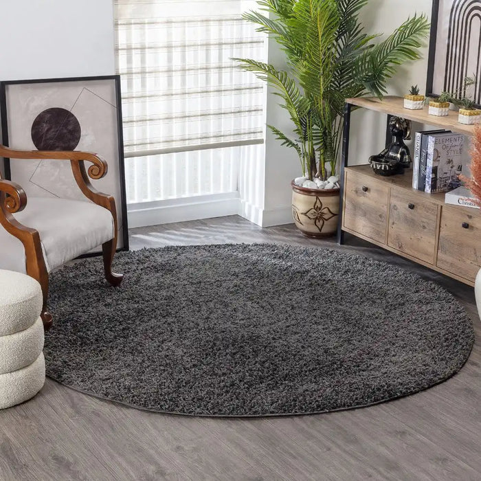 Surya fiv lilly 2302 grey Grey Living Room Shaggy Rug.