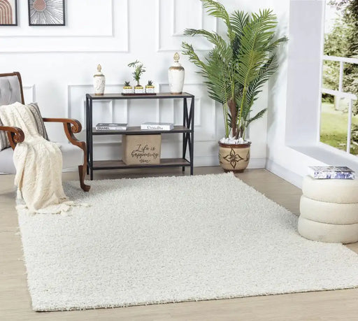 Surya fiv lilly 2303 white Ivory Living Room Shaggy Rug.