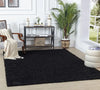 Surya fiv lilly 2305 black Black Living Room Shaggy Rug.