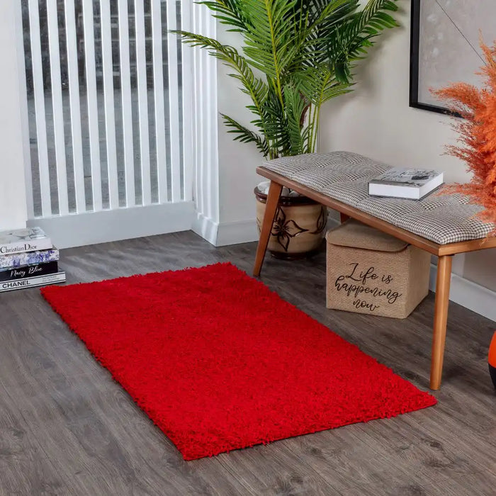 Surya fiv lilly 2309 red Red Living Room Shaggy Rug.