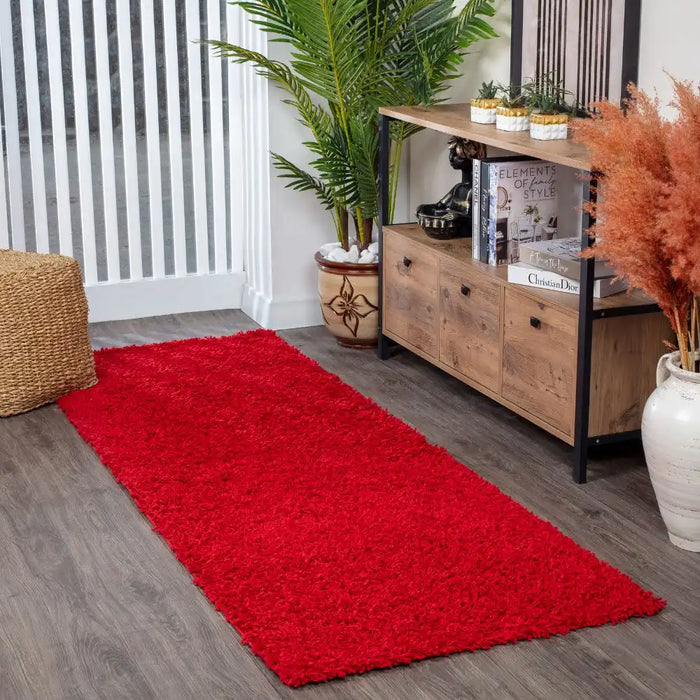 Surya fiv lilly 2309 red Red Living Room Shaggy Rug.