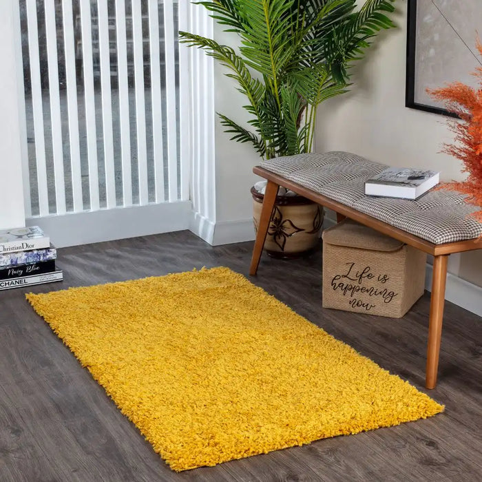 Surya fiv lilly 2310 yellow Yellow Living Room Shaggy Rug.