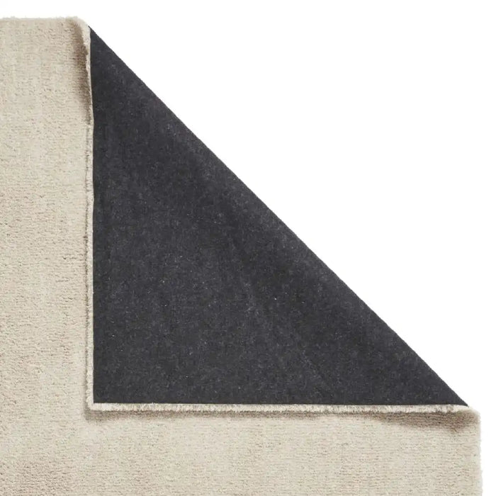 Think Rugs kara washable linen Beige Living Room Shaggy Rug.
