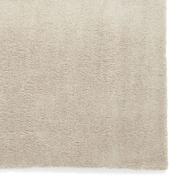 Think Rugs kara washable linen Beige Living Room Shaggy Rug.