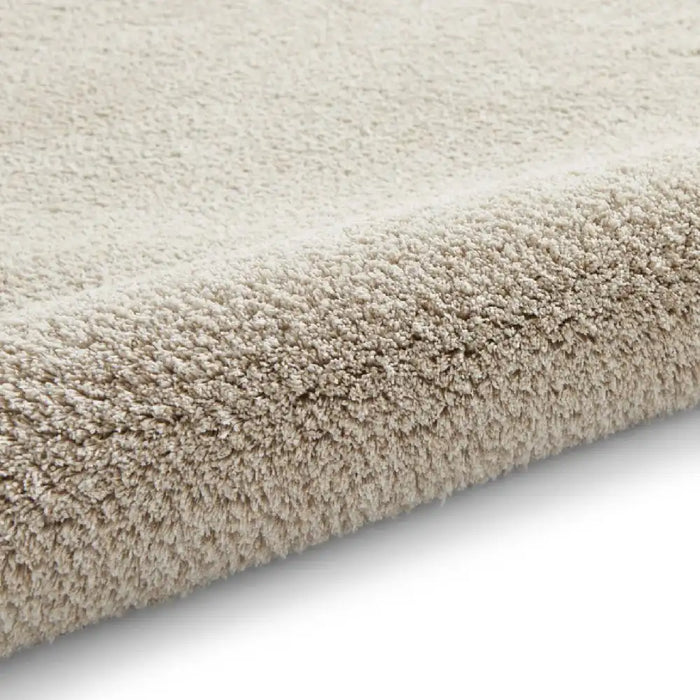 Think Rugs kara washable linen Beige Living Room Shaggy Rug.